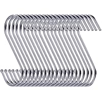 Swatowot 30 unidades Ganchos forma de s de metal para utensilios de cocina- oficina- baño- taller- garaje- hogar